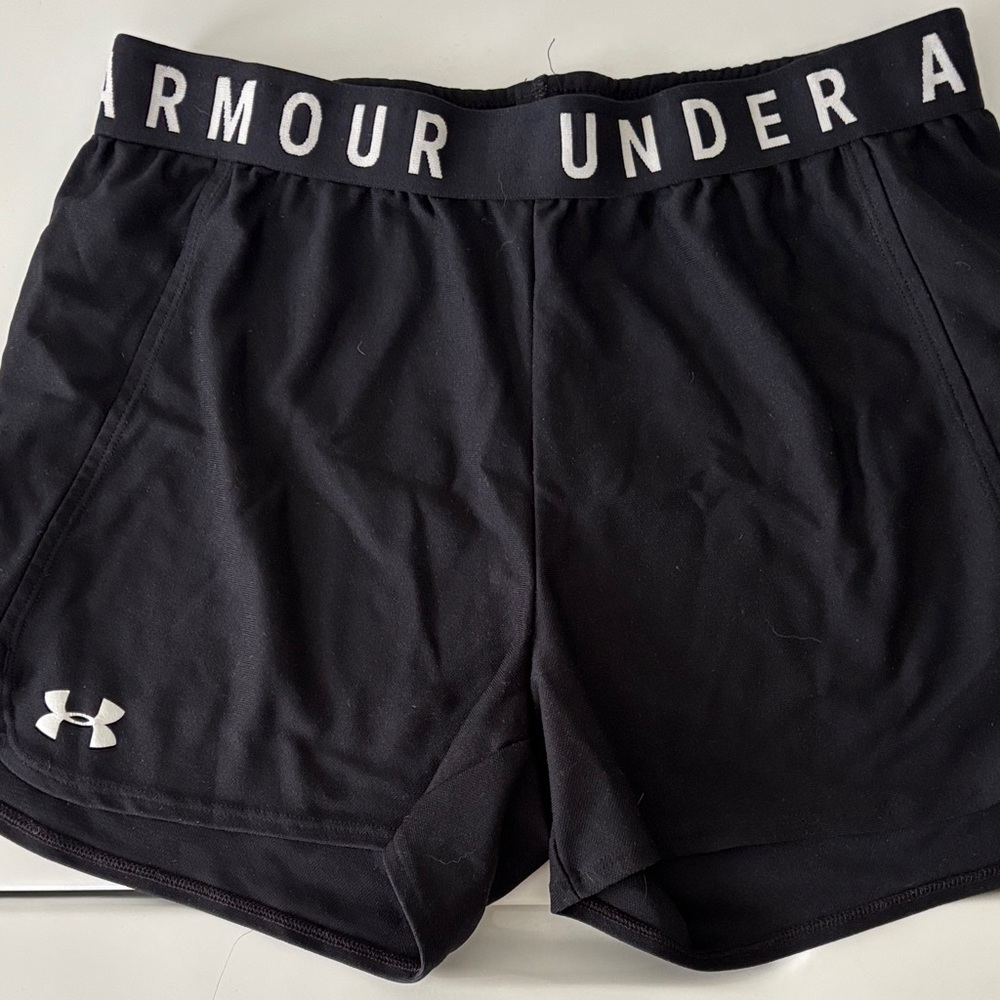 Under Armour Black Women’s Athletic Shorts with Branded Waistband